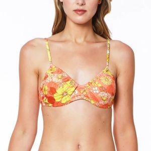 sanctuary floral underwire bikini top